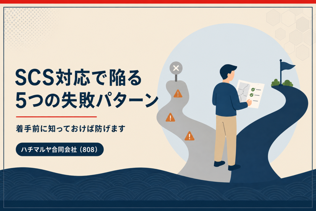 SCS評価制度対応で陥りがちな失敗5パターンと回避策｜ハチマルヤ合同会社（808）
